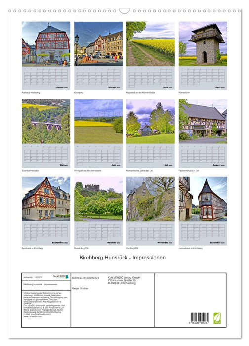 Kirchberg Hunsrück - Impressionen (CALVENDO Wandkalender 2025)