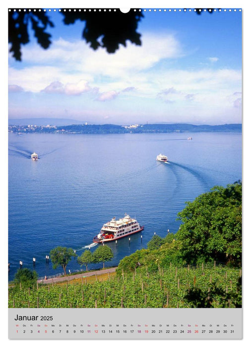 Der Bodensee mit seinen Sehenswürdigkeiten (CALVENDO Premium Wandkalender 2025)