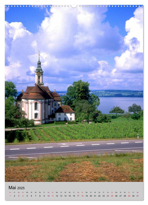 Der Bodensee mit seinen Sehenswürdigkeiten (CALVENDO Premium Wandkalender 2025)