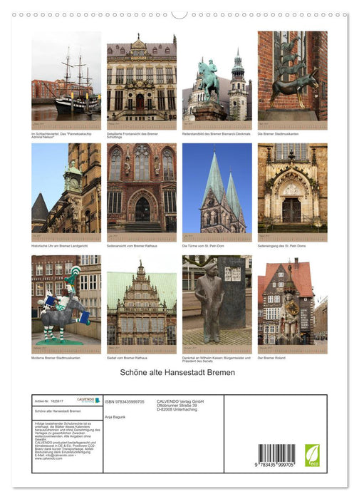 Schöne alte Hansestadt Bremen (CALVENDO Premium Wandkalender 2025)