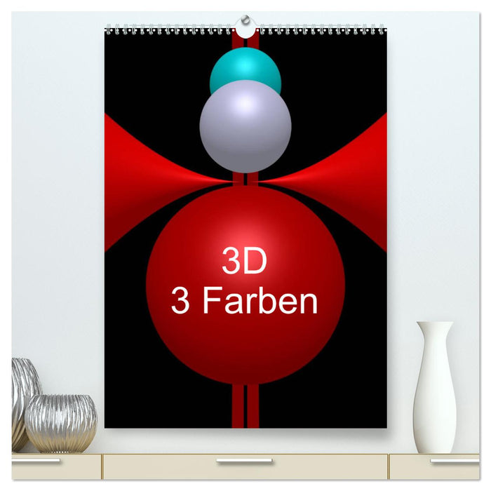 3D - 3 Farben (CALVENDO Premium Wandkalender 2025)