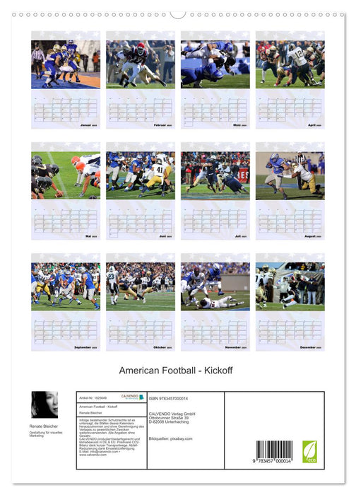 American Football - Kickoff (CALVENDO Premium Wandkalender 2025)