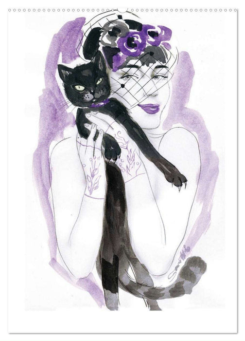 Burlesque Love Cats Katzen (CALVENDO Premium Wandkalender 2025)