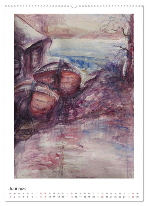 Ein Hauch von Impressionismus – Aquarelle von Isolde Gänesch (CALVENDO Premium Wandkalender 2025)