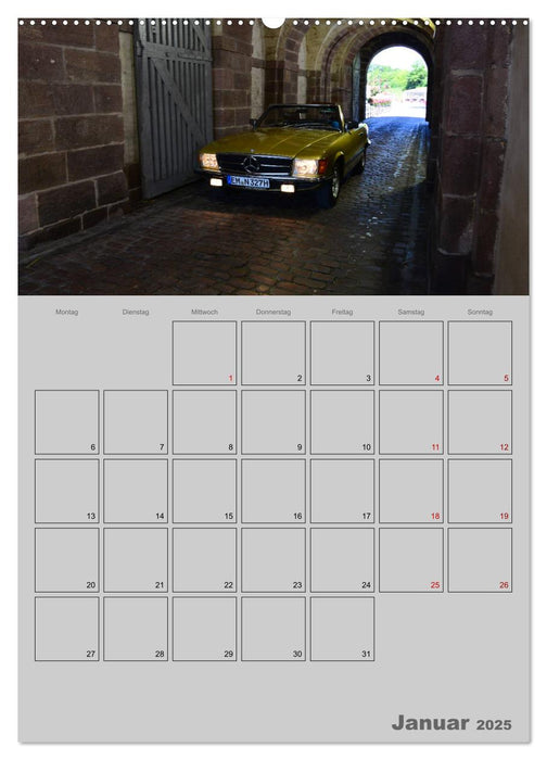 Mercedes SL W107 - Terminplaner (CALVENDO Wandkalender 2025)