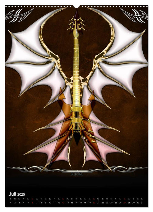 Heroische Gitarren (CALVENDO Premium Wandkalender 2025)