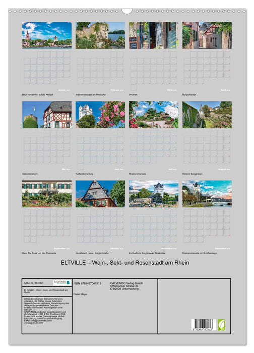 ELTVILLE – Wein-, Sekt- und Rosenstadt am Rhein (CALVENDO Wandkalender 2025)