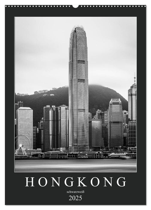 Hongkong schwarzweiß (CALVENDO Wandkalender 2025)