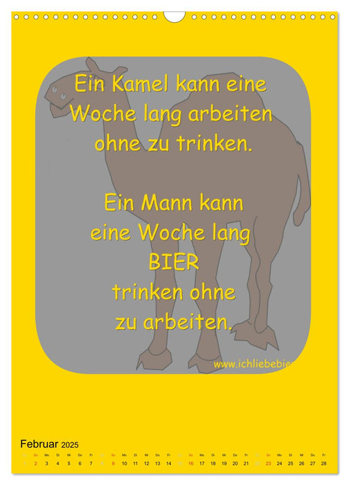 Ich liebe Bier (CALVENDO Wandkalender 2025)