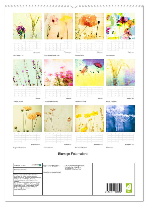 Blumige Fotomalerei (CALVENDO Premium Wandkalender 2025)