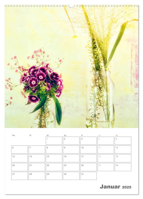 Blumige Fotomalerei (CALVENDO Premium Wandkalender 2025)