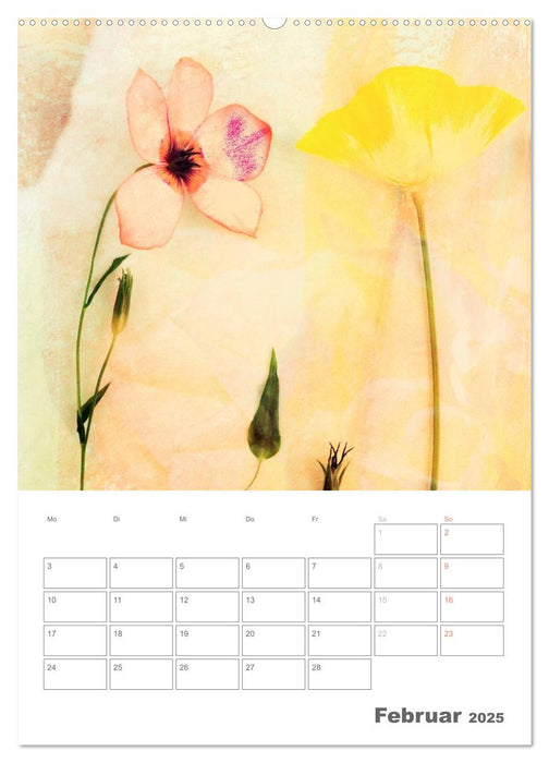 Blumige Fotomalerei (CALVENDO Premium Wandkalender 2025)