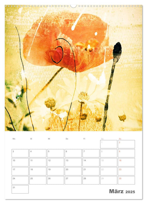 Blumige Fotomalerei (CALVENDO Premium Wandkalender 2025)