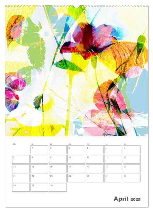 Blumige Fotomalerei (CALVENDO Premium Wandkalender 2025)