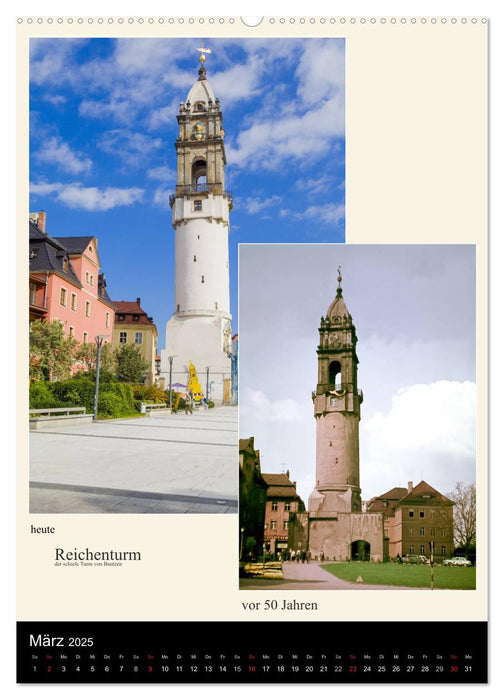 Bautzen vor 50 Jahren und heute (CALVENDO Premium Wandkalender 2025)