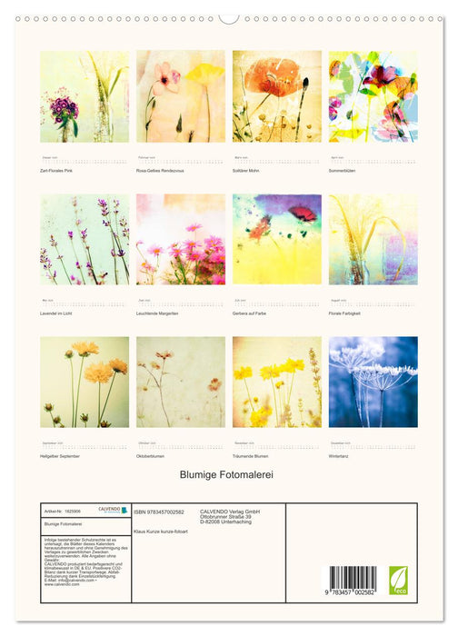 Blumige Fotomalerei (CALVENDO Premium Wandkalender 2025)