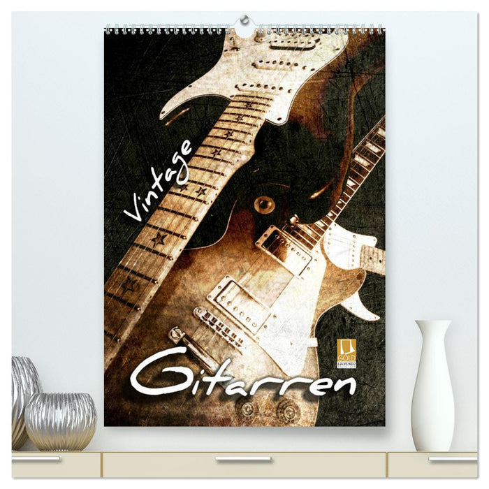 Vintage Gitarren (CALVENDO Premium Wandkalender 2025)