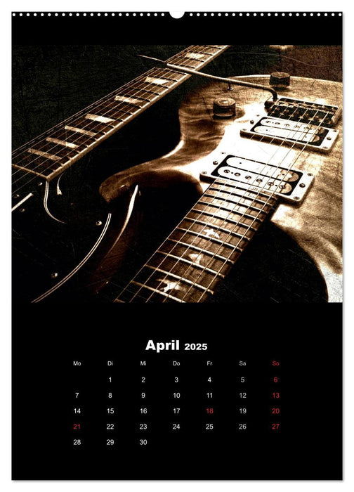 Vintage Gitarren (CALVENDO Premium Wandkalender 2025)