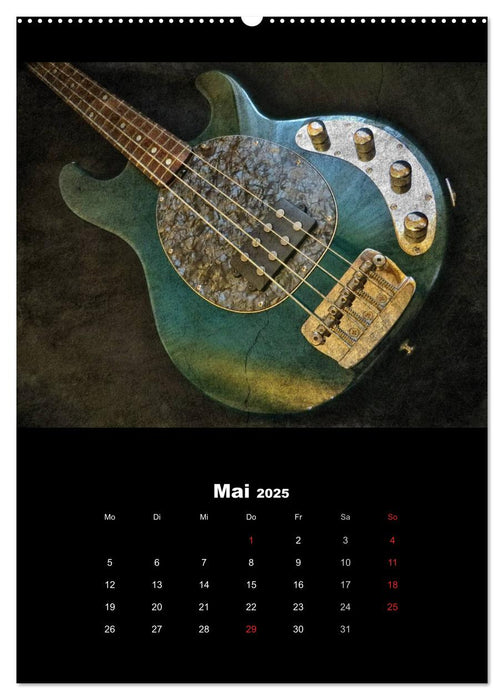 Vintage Gitarren (CALVENDO Premium Wandkalender 2025)