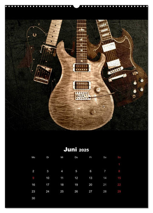 Vintage Gitarren (CALVENDO Premium Wandkalender 2025)