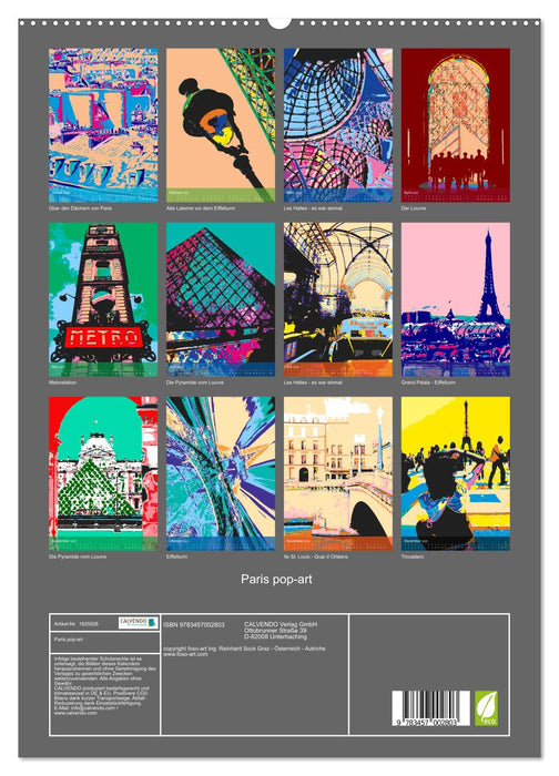 Paris pop-art (CALVENDO Premium Wandkalender 2025)