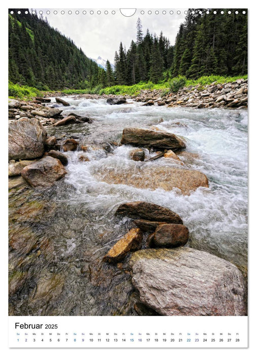 Krimmler Wasserfälle - Urkräfte der Natur in den Hohen Tauern (CALVENDO Wandkalender 2025)