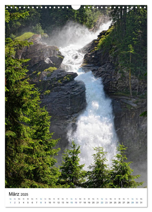 Krimmler Wasserfälle - Urkräfte der Natur in den Hohen Tauern (CALVENDO Wandkalender 2025)