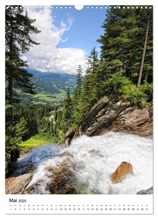 Krimmler Wasserfälle - Urkräfte der Natur in den Hohen Tauern (CALVENDO Wandkalender 2025)