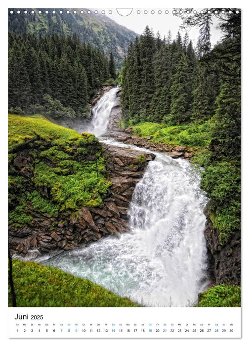 Krimmler Wasserfälle - Urkräfte der Natur in den Hohen Tauern (CALVENDO Wandkalender 2025)