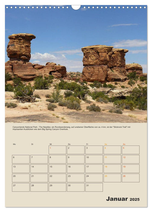 Wanderungen auf dem Colorado-Plateau (CALVENDO Wandkalender 2025)