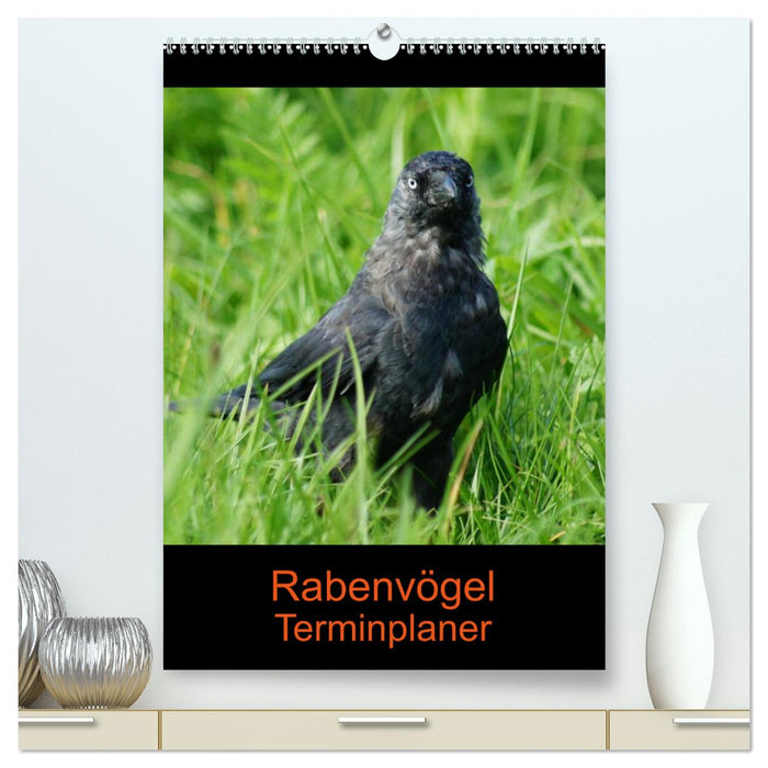 Rabenvögel Terminplaner (CALVENDO Premium Wandkalender 2025)