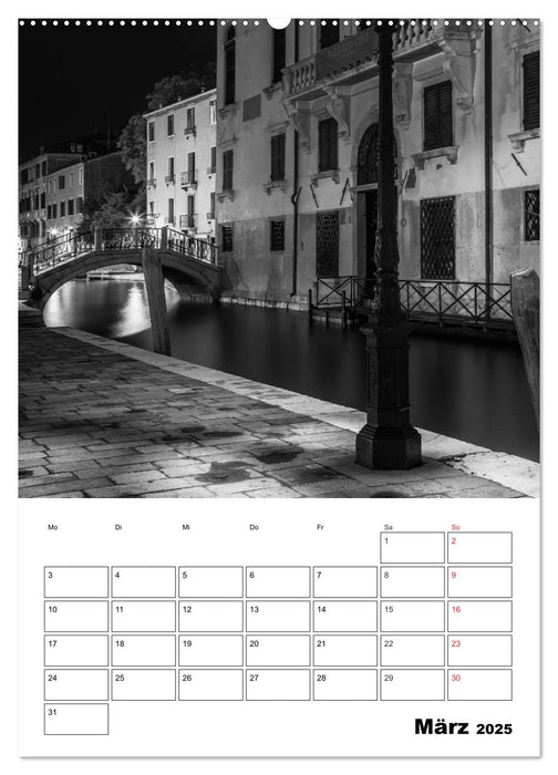 MONOCHROMES VENEDIG Klassische Momente (CALVENDO Premium Wandkalender 2025)