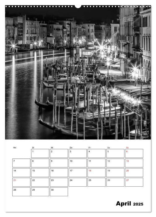 MONOCHROMES VENEDIG Klassische Momente (CALVENDO Premium Wandkalender 2025)
