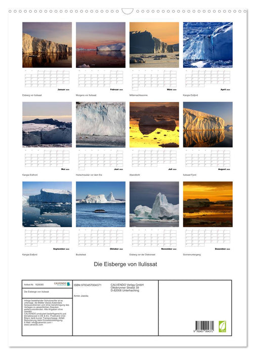 Die Eisberge von Ilulissat (CALVENDO Wandkalender 2025)