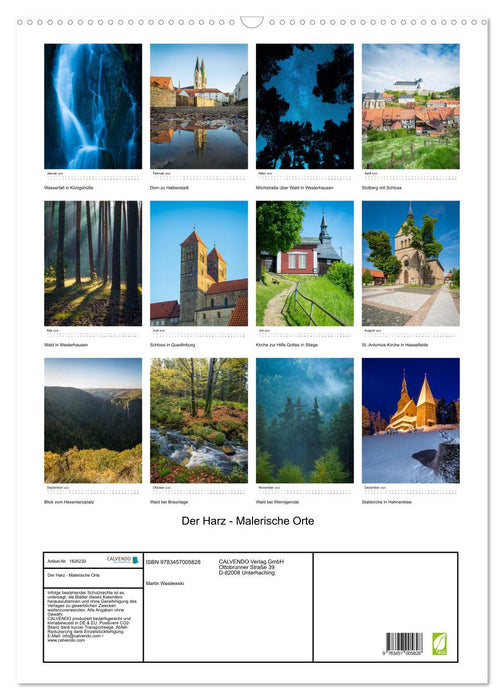 Der Harz - Malerische Orte (CALVENDO Wandkalender 2025)