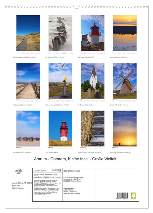 Amrum - Oomram, Kleine Insel - Große Vielfalt (CALVENDO Wandkalender 2025)