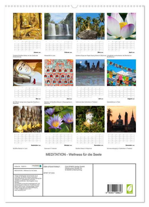 MEDITATION - Wellness für die Seele (CALVENDO Premium Wandkalender 2025)