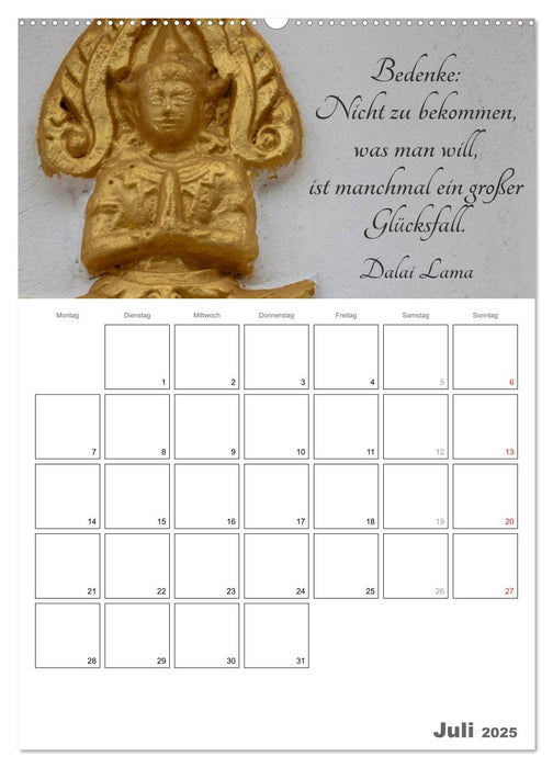 Harmonie und Freude Buddhistische Weisheiten 2025 (CALVENDO Premium Wandkalender 2025)