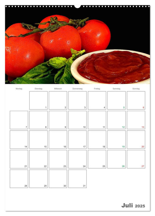 KALENDER FÜR DIE KÜCHE VON LUDVIK RAJBAR (CALVENDO Premium Wandkalender 2025)