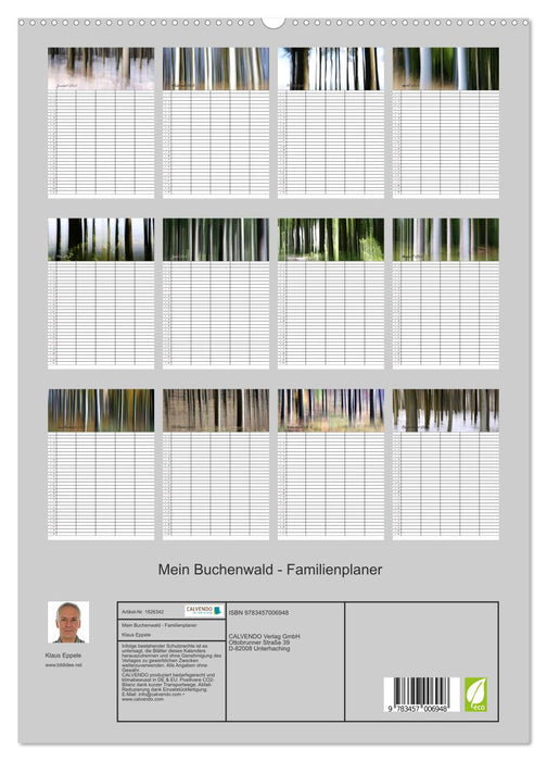 Mein Buchenwald - Familienplaner (CALVENDO Premium Wandkalender 2025)