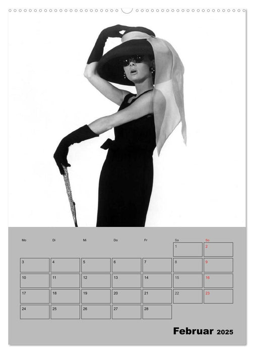 Hollywood-Diva. Audrey Hepburn (CALVENDO Premium Wandkalender 2025)