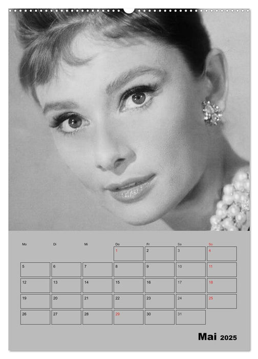 Hollywood-Diva. Audrey Hepburn (CALVENDO Premium Wandkalender 2025)