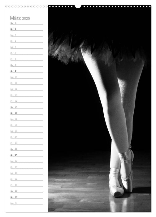 Ballett in Schwarzweiss (CALVENDO Premium Wandkalender 2025)