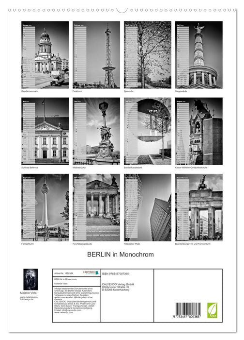 BERLIN in Monochrom (CALVENDO Premium Wandkalender 2025)