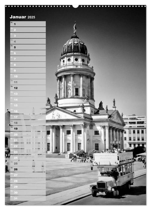 BERLIN in Monochrom (CALVENDO Premium Wandkalender 2025)