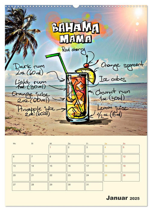 Coole Cocktails für heiße Feten (CALVENDO Premium Wandkalender 2025)