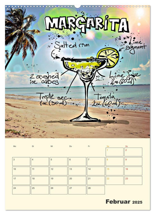 Coole Cocktails für heiße Feten (CALVENDO Premium Wandkalender 2025)