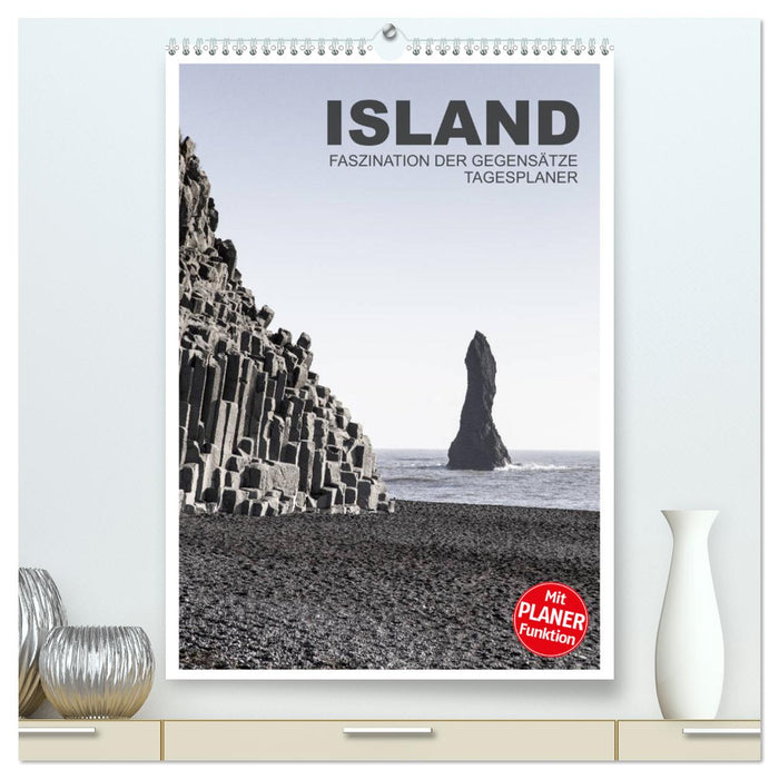 Island - Faszination der Gegensätze - Tagesplaner (CALVENDO Premium Wandkalender 2025)