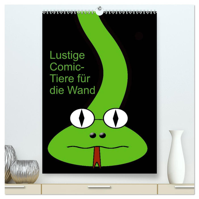 Lustige Comic-Tiere für die Wand (CALVENDO Premium Wandkalender 2025)