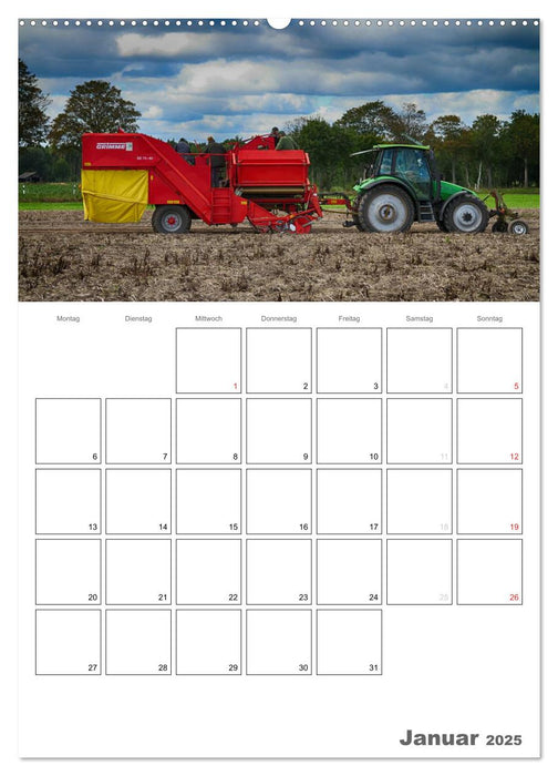 Erntemaschinen bei der Arbeit (CALVENDO Premium Wandkalender 2025)